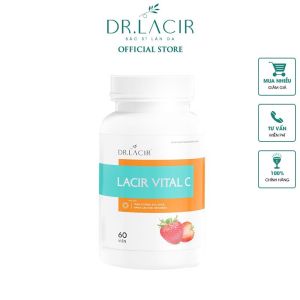[Chính Hãng 100.% Có Khắc Mã Laser]. Viên uống vital c 60viên chính hãng. Viên uống vitamin C Dr.Lacir giúp sáng da tăng cường sức khoẻ sản sinh collagen. Viên vitamin lacir vital c.