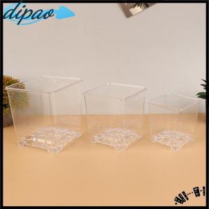 【dipao】 Square Transparent Acrylic Flower Pots Breathable Bonsai Plant Pot Desktop Decoration For Garden Yard Living Room Balcony