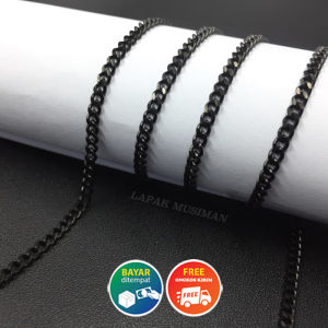 KALUNG PRIA TITANIUM HITAM MODEL RANTAI