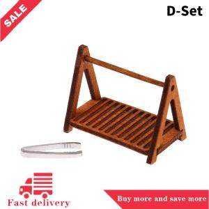 [COD]Flash Delivery 1Set 1:12 Dollhouse Miniature Bread Rack Cake Shelf Storage Box Basket W Baking Clip Scene Decor Doll House Accessories