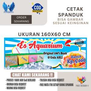 Cetak Spanduk Banner ES AQUARIUM Costom Desain