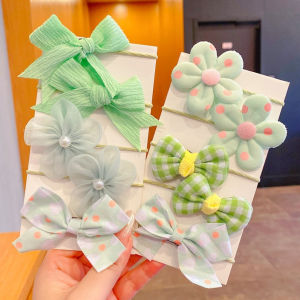 【VanHariacc】Dây buộc tóc ngọt ngào nhỏ bé đáng yêu Công chúa trẻ em Vòng buộc tóc kẻ ca rô bé gái Nút nơ nhỏ toàn bộ đồ trang trí đầu tóc bé gái Dây buộc tóc