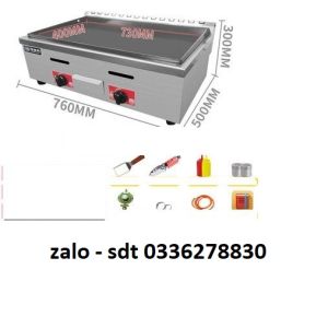 Bếp chiên mặt phẳng gas 73cm - mặt bếp phủ men chống dính chống gỉ. Bếp chiên ráng Hàn Quốc. Bảo hành 1 năm