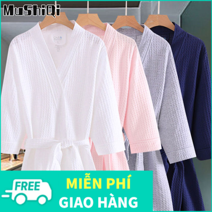 MUSHIQI [Miễn Phí Vận Chuyển]áo choàng tắm Áo choàng tắm, áo choàng tắm, màu trơn, khăn tắm thoải mái, màu trắng, áo choàng tắm khăn tắm áo choàng tắm áo choàng tắm Áo choàng tắm, áo choàng tắm, khăn tắm, áo choàng tắm, khách sạn, phòng tắm