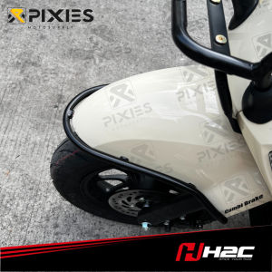 H2C FENDER GUARD ALLOY CHROME BLACK FOR GIORNO 125