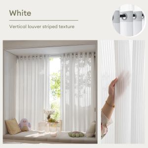Colorlab Elegant Lace Curtain with Ring Sheer Window Curtain for Living Room Curtain