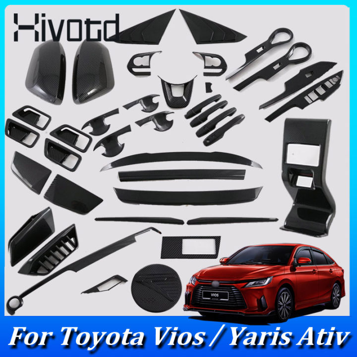 for TOYOTA VIOS YARIS ATIV 2023 2024 Car Interior Accessories Exterior Accessories Plastic Chrome Plating Carbon Fiber PatternAutomotive Whole Vehicle Decoration Modification Parts Lazada Lazada PH