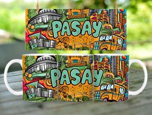 * 1 PC MUG WITH BOX * PASAY DESIGN Mug Souvenir 11oz with box