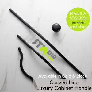 STADIA HOME MANILA STOCK! Luxury Curve Line Zinc Alloy Cabinet Handle Drawer Pull Kitchen Furniture Knob