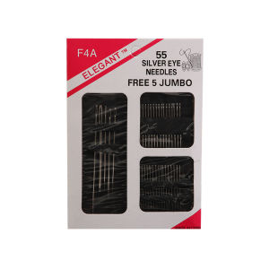 KLIMO 12 PCS Blind Sewing Needles Elderly Big Hole Stainless Steel Needle for Sewing Household DIY Beading Threading Needles