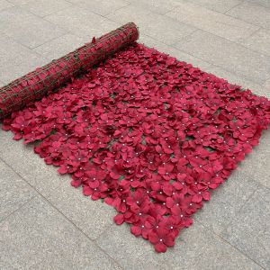【Trusted】 Roll Up Artificial Flower Wall Panel Fence Plants Ivy Fence Balcony Courtyard Garden Decoration Fence Wedding Flower Row Fence