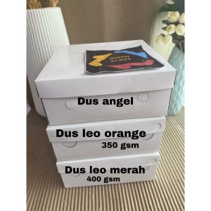NASI KOTAK/KOTAK NASI/DUS MAKANAN POLOS PUTIH UKURAN 18X18 20x20 CM LEO ORANGE 350 GSM TEBAL KOKOH