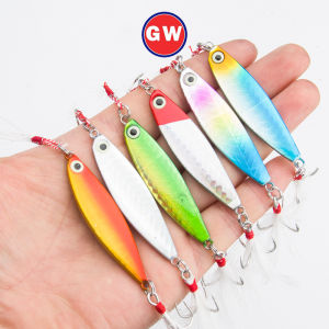 6Pcs ใหม่เลเซอร์ Jigging ตัวนำเหล็กจิก Slow Jigging/Trolling ช้อนโลหะเหยื่อล่อปลา