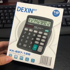 Basic Calculator Digital Scientific Calculator solar Panel Electronic Calculator For office School (Not Include Battery)Desk 12-Digit Solar Battery Office with Large LCD Display Big Sensitive Butto Dual Power Desktop