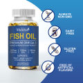 Fish Oil 3600 mg Soft-Gels omega 3 supplement with EPA & DHA for Brain Heart Joints Skin and Immune Support 120pcs Minyak Ikan 3600 Mg Suplemen Omega 3 Gel Lembut dengan EPA & DHA untuk Sendi Jantung Otak Kulit dan Dukungan Kekebalan Tubuh. 
