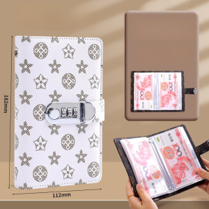 กระเป๋าสตางค์ความจุขนาดใหญ่ 2025 แบบใหม่ สมุดเก็บเงิน รหัสผ่าน ล็อค สมุดเก็บเงิน กระเป๋าใส่ธนบัตร การจัดการการเงิน ใส่ได้แค่ธนบัตรเท่านั้น2025年新款存钱本密码锁夹钱册