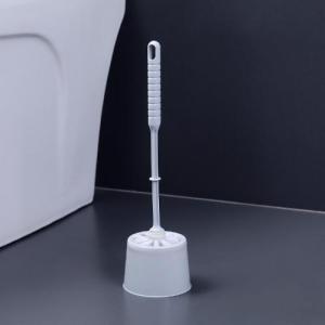 Household toilet brush set bathroom cleaning brush toilet cleaning brush with no dead angles long handle soft bristles with base can be hung for cleaning toilets and bathrooms