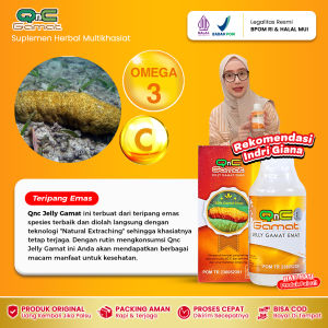 QnC Jelly Gamat Teripang Emas 100% Asli Herbal Segala Penyakit Isi 300 Ml