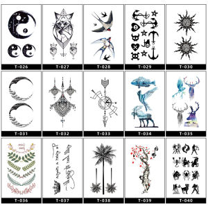 ZEEMIN Manufacturer wholesale customizable tattoo stickers letters cute small picture girl personality lines small fresh Internet celebrity stickers