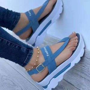 [Free Shipping] New Summer Collection: Plus-Size Wedge-Heel Flip-Flop Sandals For Women Featuring A Thick Sole And Designed For Outdoor Wear In A Roman Style