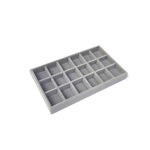 B.F. Stackable Jewelry Drawer Organizer Velvet Trays Showcase Holder Dresser Insert Divider Storage for Necklace Ring Earring