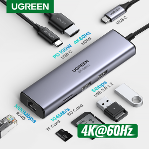 【4K 60Hz】UGREEN Hub Type C 4K 60Hz bộ chuyển đổi hub chuyển đổi type c hub chuyển đổi cho macbook Củ sạc Macbook M1 M2 Steam Deck iPad 10th iPad pro 2022 iPad Air 5th iPad mini 6th Hub
