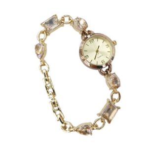 OMQAIO Elegant Womens Bracelet Watch Retro Bracelet Type Ladies Business Watches Vintage Crystal Womens Wrist Watch Clothing Accessories