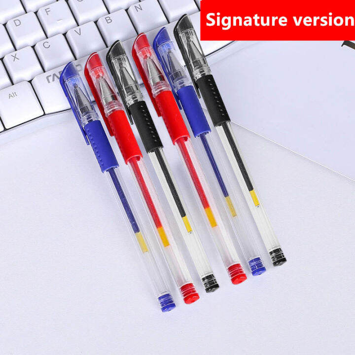 Wholesale 100 pcs BallPen set 1 box Gel Pen Black Blue Red Ink 0.5mm ...