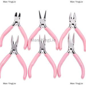 [COD] Man YingLie Mini Pliers Diagonal Round Bent Needle Nose Handcraft Beading Insulated Cutter Pliers For Jewelry Making Tools
