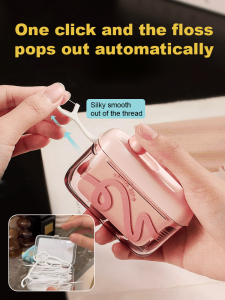 Portable floss box portable storage box automatic popup floss stick home ultrafine floss box
