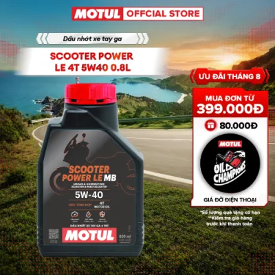 Dầu nhớt xe tay ga MOTUL SCOOTER POWER LE 4T 5W40 0.8L