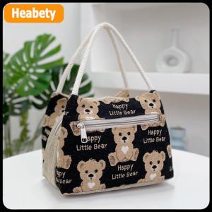 【2-3 days delivery】 Fashion Cartoon Bear Lunch Bags For Women Large Capacity Tote Picnic Drink Lunchbox Bag Portable Outdoor Office Food Bags