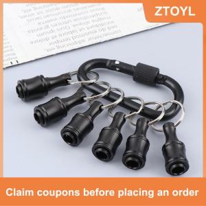 【ZTOYL】 Bộ 6 món: Giá đỡ mũi khoan giá đỡ mũi tuốc nơ vít đầu lục giác 1 4 inch thanh nối dài móc khóa chuyển đổi dụng cụ thay thế mũi khoan và mũi vặn vít
