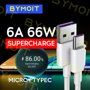 BYMO 5A 22.5W Adapter for HUAWEI 5A 4.5V SuperCharge 22.5W Travel Adapter P10 Pro P20 Pro Mate 9 10 20 X Pro P30 Pro Mate 30 Huawei Charger 1M 1 Meter Cable
