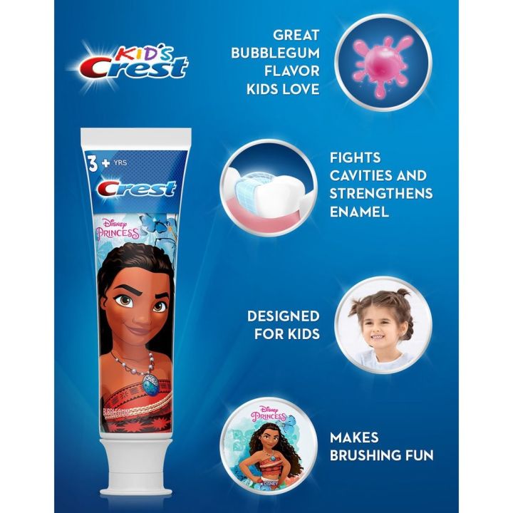 [PRE-ORDER] FLUORIDE ANTICAVITY TOOTHPASTE DISNEY PRINCESS MOANA BUBBLE ...