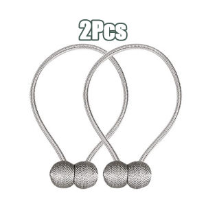 ​2pcs Magnetic Curtain Holdback Free Drapery Holdback Clips Curtain Holdback Rope for Windows