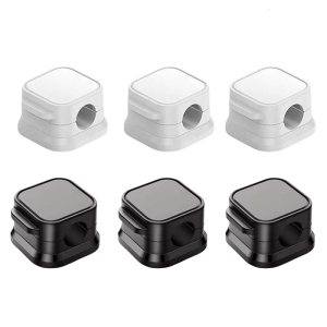Magnetic Cord Holder Clip Desk Cable Organizers with Not Traces Adhesive for Wire Management