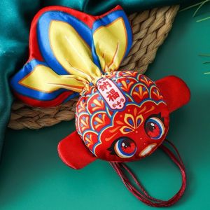 YIYU STUDIO Phong cách Trung Quốc Túi đựng nước hoa hình cá Koi hoạt hình Làm thủ công Thêu Đồ trang trí hình cá Dễ thương Túi Phước Lành Túi đựng tiền Lễ hội Thuyền Rồng