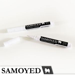 Spidol Papan Tulis / Kaca / Akrilik / Erasable Liquid Chalk Pen / Marker Samoyed ERBM-12 White - Putih