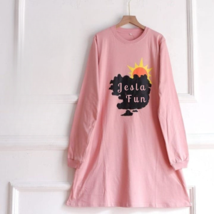 Tunik Wanita Dewasa Jumbo Aluna Tunic Bahan Kaos Katun Combed Atasan Wanita Oversize Kekinian