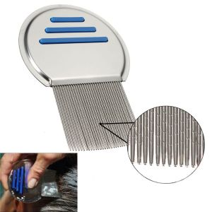 Stainless Steel Hair Lice Treatment Comb Brush Dust Removal Pet Comb Cleansing Comb