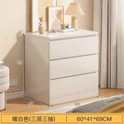 Kabinet moden ringkas 简约床头柜 Simple modern nightstand bedside table with drawer large capacity storage cabinet dust proof economical furniture for bedroom living room storage cabinet