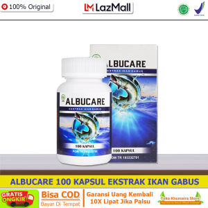 Albucare 100 Kapsul - Albucare Asli 100% Original Ekstrak Ikan Gabus Multikhasiat - Herbal Atasi penyakit Dalam Dan Sebagai Pengering Luka 3x Lebih Cepat Dair Produk Luka Lainya