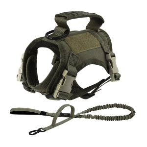 Tactical Puppy Harness Leash Set For Small Dogs Adjustable Cat Harnesses Vest For Training Walking Military Cats Dog Accessories2026