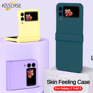 KISSCASE Ốp Lưng Cho Samsung Galaxy Z Flip 3 Ốp Lưng Điện Thoại Z Flip 3 5G 3 Trong Một Bảo Vệ Màu Kẹo