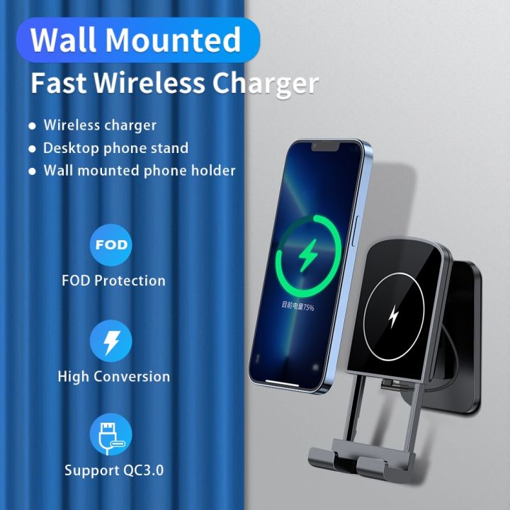 [HOT K] Mobile Phone Wireless Charger Wall Mounted Wireless Charging