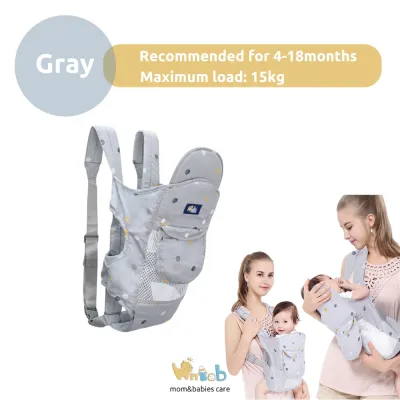 Hntob Large Baby Carrier Kangaroo Travel Waist Bag Comfortable Breathable Bag With Head Support