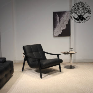 Ghế thư dãn FYNN SADDLE-HIDE MINOTTI chân gỗ bọc da nhập khẩu ghế lười đọc sách WABI-SABI Indochine