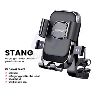 NANVAN NVN-N4 PHONE HOLDER HP PEGANGAN PENYANGGA HANDPHONE DI MOTOR / SEPEDA