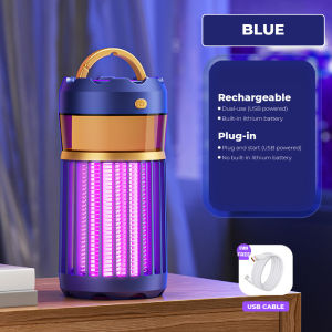 2in1 Mosquito Killer Electric Lamp With Night Light Fly Trap UV Light Rechargeable Camping Insect Trap Perangkap Nyamuk